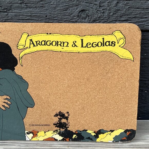 VTG 1978 Lord of the Rings CORK Bulletin Board 23” x 11.4” Aragorn Legolas READ - Picture 3 of 16